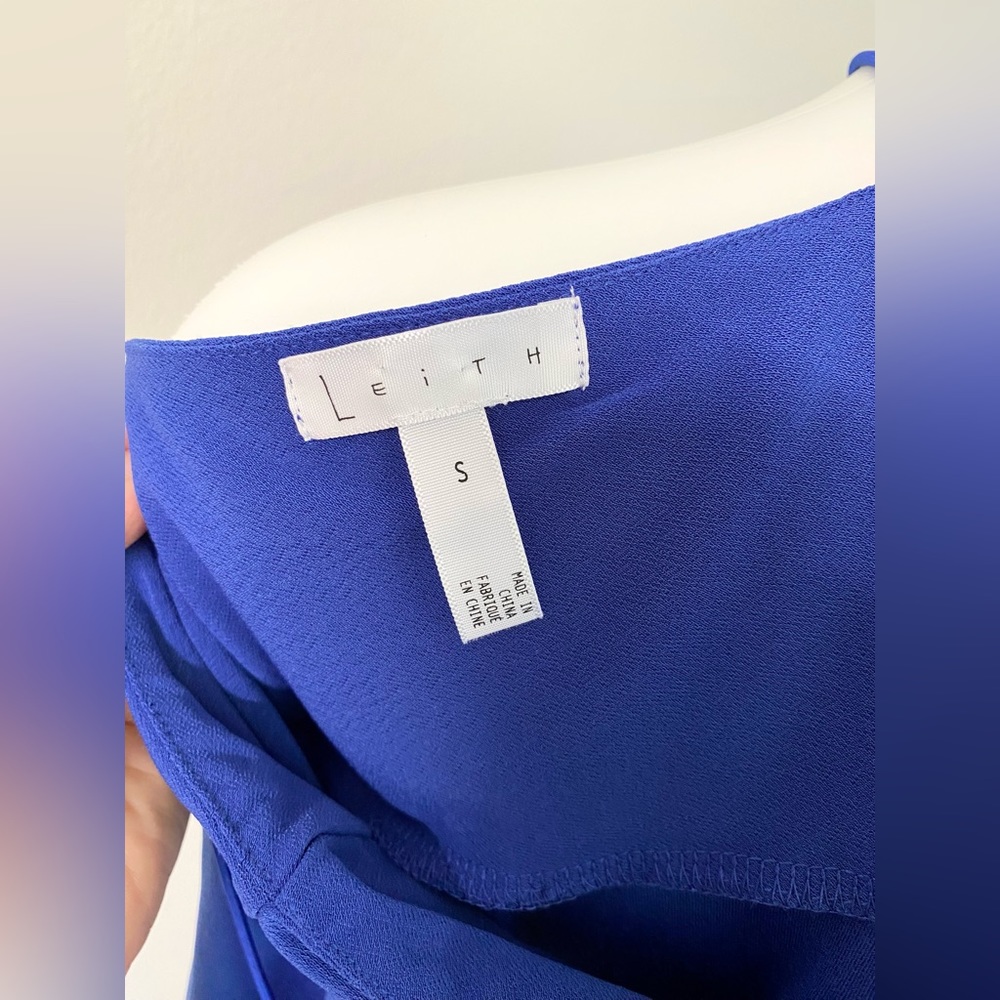 Leith Royal Blue Peplum Crop Tank - Picture 5 of 6